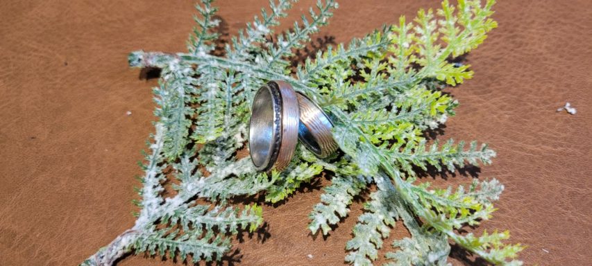 Mokume Gane Ringe Kupfer/Silber